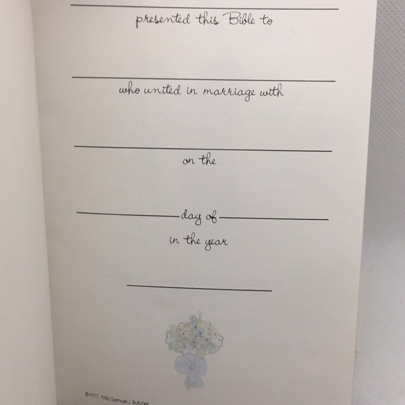 Precious Moments Bible Wedding Edition King James White Padded Cover - Picture 8 of 16